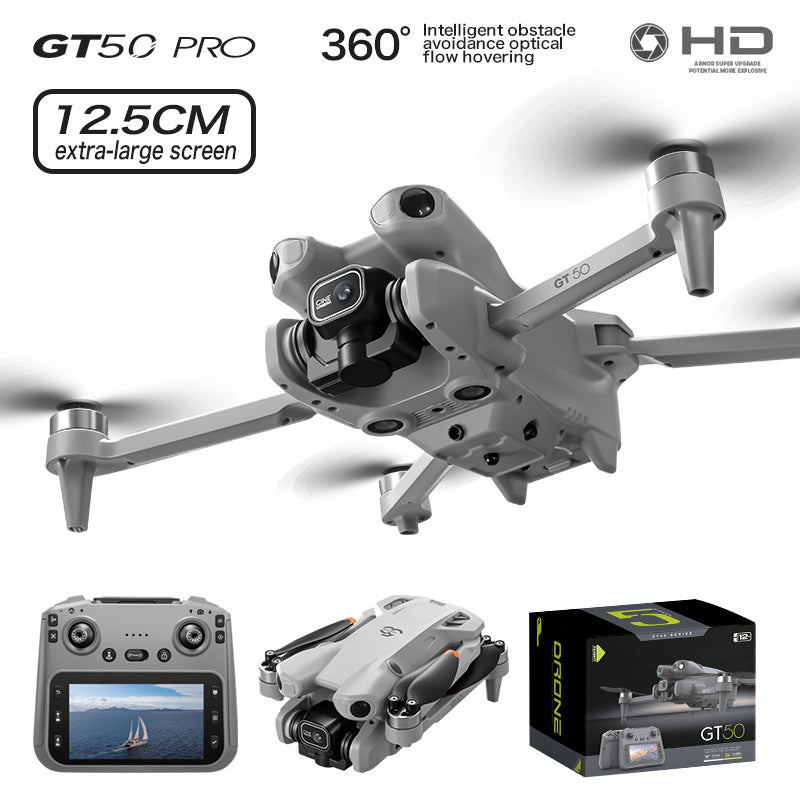 Drone with Screen HD Aerial Photography Brushless Obstacle Avoidance ESC Quadrcopter Toy Aircraft